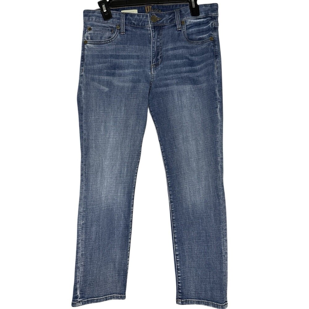 Kut from the Kloth Katy Ankle Straight Leg Jeans Medium Wash Blue Size 8